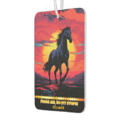 Zwarte paarden galopperen bij zonsondergang door b luchtverfrisser (Links)