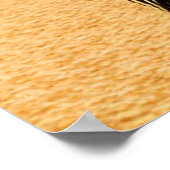 Zwarte paarden in een Schilderachtig herfstbos Poster (Hoek)