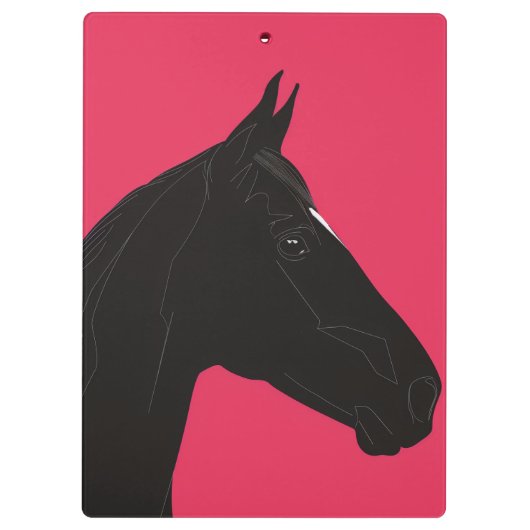 Zwarte paarden klembord (Achterkant)