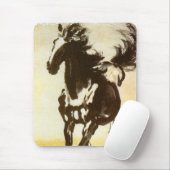 Zwarte paarden muismat (Met muis)