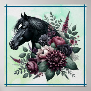 Zwarte paarden poster
