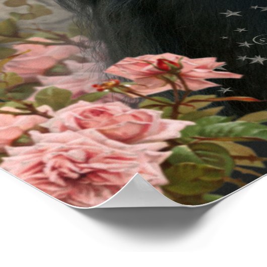 Zwarte paarden - Poster (Hoek)