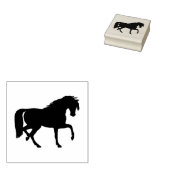 Zwarte paarden rubberstempel (Gestempeld)
