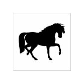 Zwarte paarden rubberstempel (Afrduk)