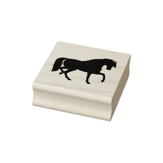 Zwarte paarden rubberstempel (Stempel)