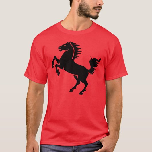 Zwarte paarden t-shirt (Voorkant)