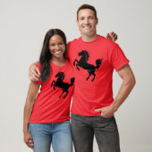 Zwarte paarden t-shirt (Unisex)