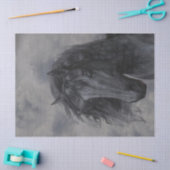 Zwarte paarden tissuepapier (Craft)