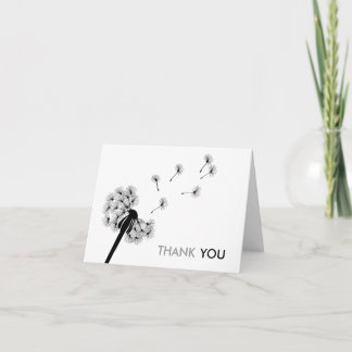 Zwarte Paardenbloem Bedankkaartjes Bedankkaart