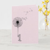 Zwarte paardenbloem geloof inspiratie kaart (Gele Bloem)