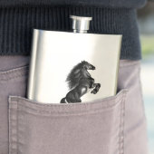 Zwarte Paardenkolf met aangepaste tekst Flacon (Voorbeeld)