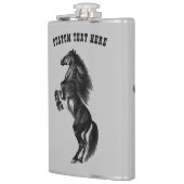 Zwarte Paardenkolf met aangepaste tekst Heupfles (Links)