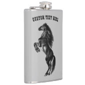 Zwarte Paardenkolf met aangepaste tekst Heupfles (Rechts)