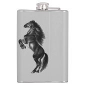 Zwarte Paardenkolf met aangepaste tekst Heupfles (Achterkant)