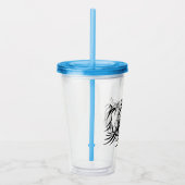 Zwarte Paardenkoppen Acryl Drinkbeker (Rechts)