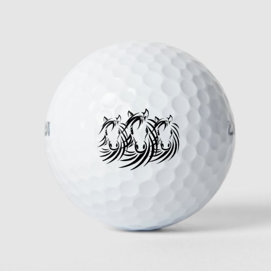 Zwarte paardenkoppen golfballen (Voorkant)