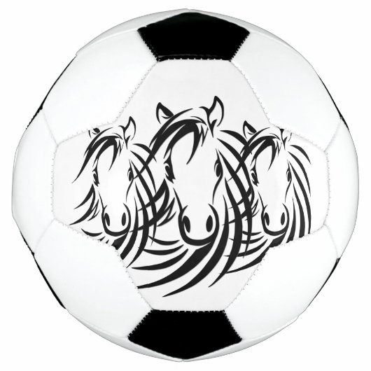 Zwarte Paardenkoppen Voetbal (Voorkant)