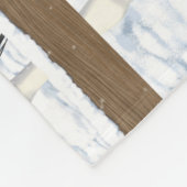 zwarte paardenpestjes met kwartsverf in sneeuw fleece deken (Hoek)