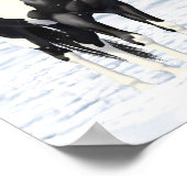 zwarte paardenpestjes met kwartsverf in sneeuw poster (Hoek)