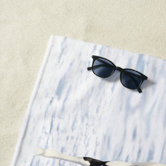 zwarte paardenpestjes met kwartsverf in sneeuw strandlaken (In situ)