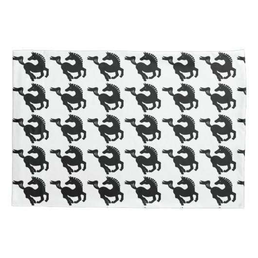 Zwarte paardenpit kussensloop (Achterkant)