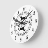 Zwarte paardenzeehond ronde klok (Hoek)