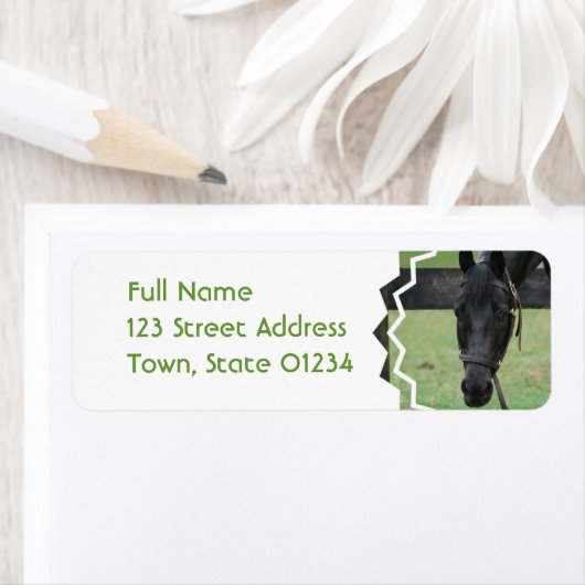 Zwarte paardmaallabels etiket (Insitu)