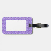 Zwarte-paars bagagelabel (Achterkant horizontaal)
