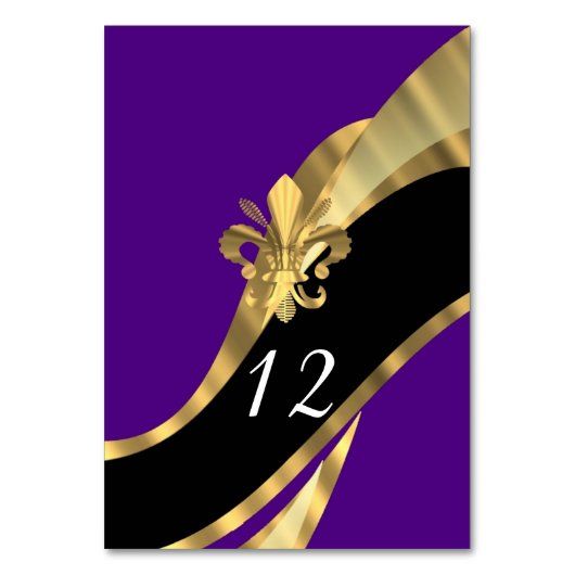 Zwarte paars en goudvloour de lys kaart (Voorkant)