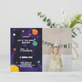 Zwarte Paarse buitenruimte op zaterdag Kaart (Staand voorkant)