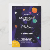 Zwarte Paarse buitenruimte Verlichtingsdag Kaart (Voorkant)