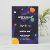 Zwarte Paarse buitenruimte Verlichtingsdag Kaart (Staand voorkant)