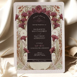 Zwarte Paarse Calla Lily Wedding Art Nouveau Mucha Kaart<br><div class="desc">Viel je bruiloft in stijl met deze prachtige Alphonse Mucha-themed trouwuitnodigingen. Het ontwerp bevat een verbluffend bloemetjeskunstje Nouveau Black en paars, het zogenaamde lily-thema geïnspireerd door de werken van de beroemde kunstenaar en ontwerper. De uitnodigingen zijn personaliseerbaar, zodat kunt u uw eigen speciale aanraking toevoegen om hen werkelijk uniek te...</div>