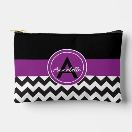 Zwarte Paarse Chevron Etui (Voorkant)