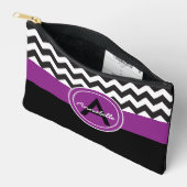 Zwarte Paarse Chevron Etui (Open)