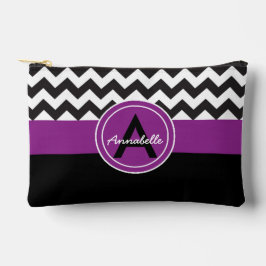 Zwarte Paarse Chevron Etui