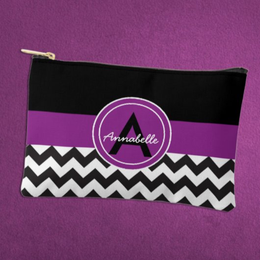 Zwarte Paarse Chevron Etui