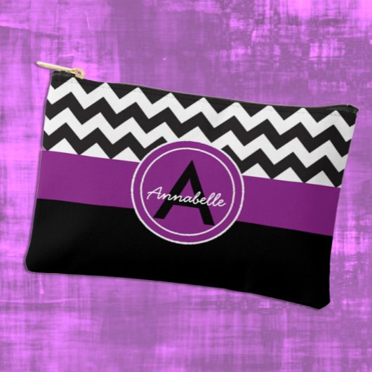 Zwarte Paarse Chevron Etui