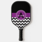 Zwarte Paarse Chevron Pickleball Paddle (Achterkant)