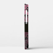 ZWARTE PAARSE DAMASKMONOGRAM Case-Mate iPhone CASE (Achterkant / Links)