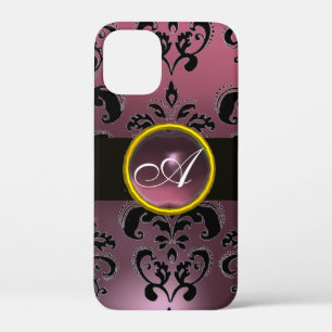 ZWARTE PAARSE DAMASKMONOGRAM Case-Mate iPhone CASE