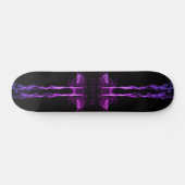 Zwarte Paarse Drakenrook met Naam of Monogram Persoonlijk Skateboard (Horizontaal)