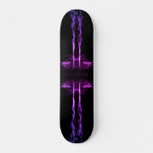 Zwarte Paarse Drakenrook met Naam of Monogram Persoonlijk Skateboard (Voorkant)