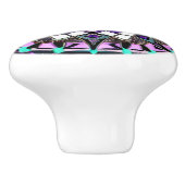 Zwarte, Paarse en Blauwgroen keramische knop (Zijkant)