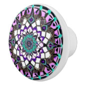 Zwarte, Paarse en Blauwgroen keramische knop (Rechts)