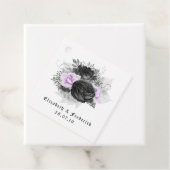 Zwarte, Paarse en zilveren Gothic Wedding Bedankjes Labels (In situ)