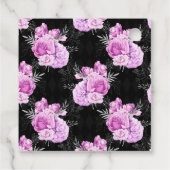 Zwarte, Paarse en zilveren Gothic Wedding Bedankjes Labels (Achterkant)