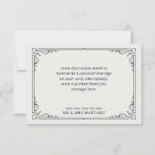 zwarte & Paarse faux-zijde - Hartelijk dank Bedankkaart (Achterkant)