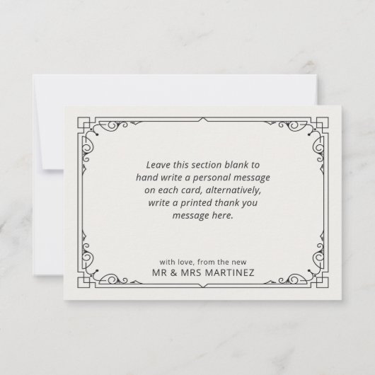  zwarte & Paarse faux-zijde - Hartelijk dank Bedankkaart (Achterkant)