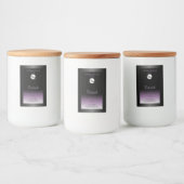 Zwarte Paarse gradiëntproductiketten Glitter-Logo Voedselcontainer Etiket (Flessen)